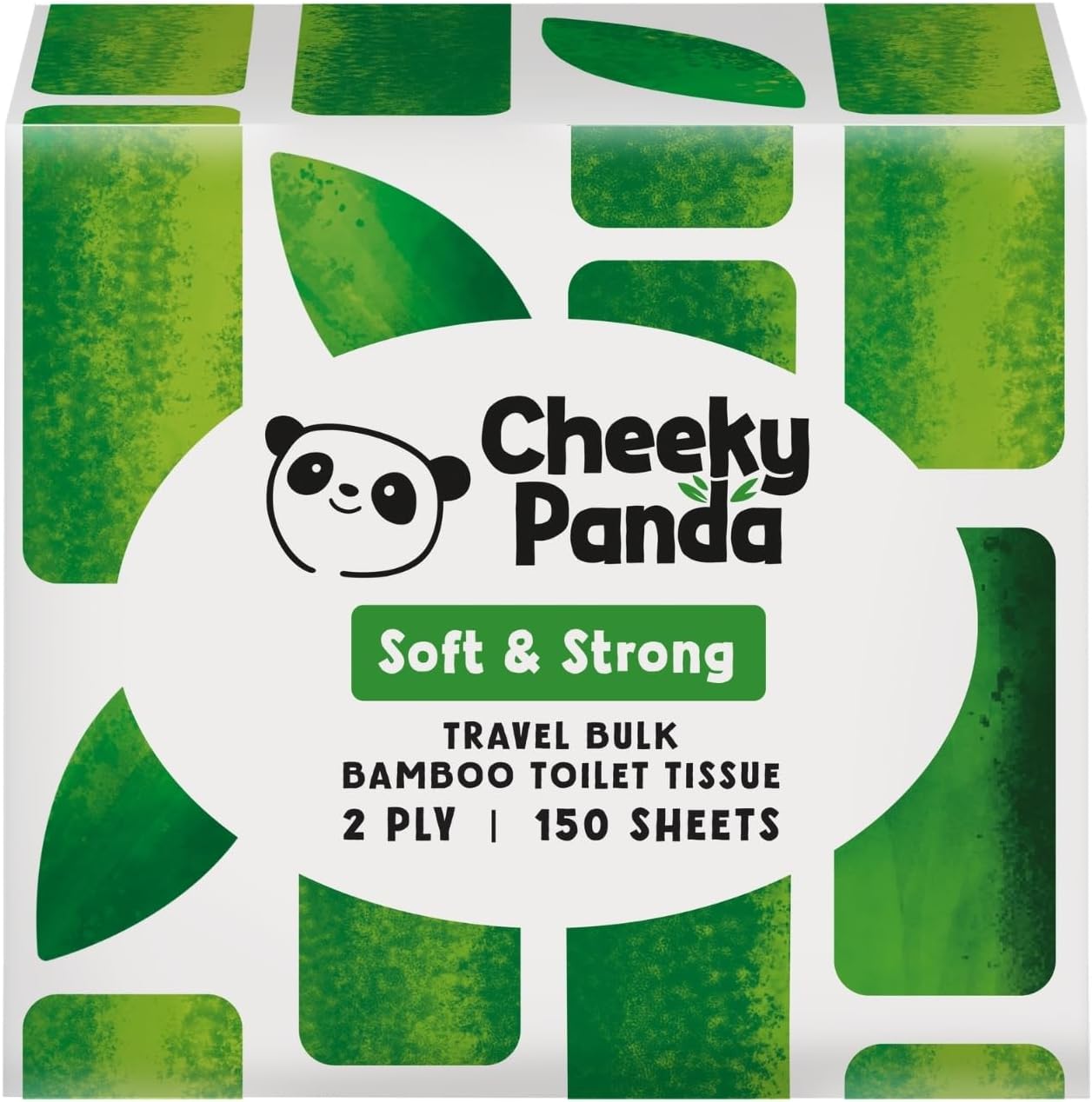The Cheeky Panda – Bamboo Travel Toilet Tissue Paper | Pack of 150 Sheets (2-Ply) | Hypoallergenic, Eco-Friendly, Super Soft, Strong & Sustainable - Packaging May Vary