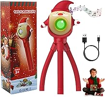 Christmas Kids Flashlight Toy Gifts- Santa, Christmas Gifts,Foldable Octopus Stand, LED with 8 Color Modes & 8 Songs, Gift for Holiday Parties, Camping, Indoor/Outdoor Decor Santa Claus