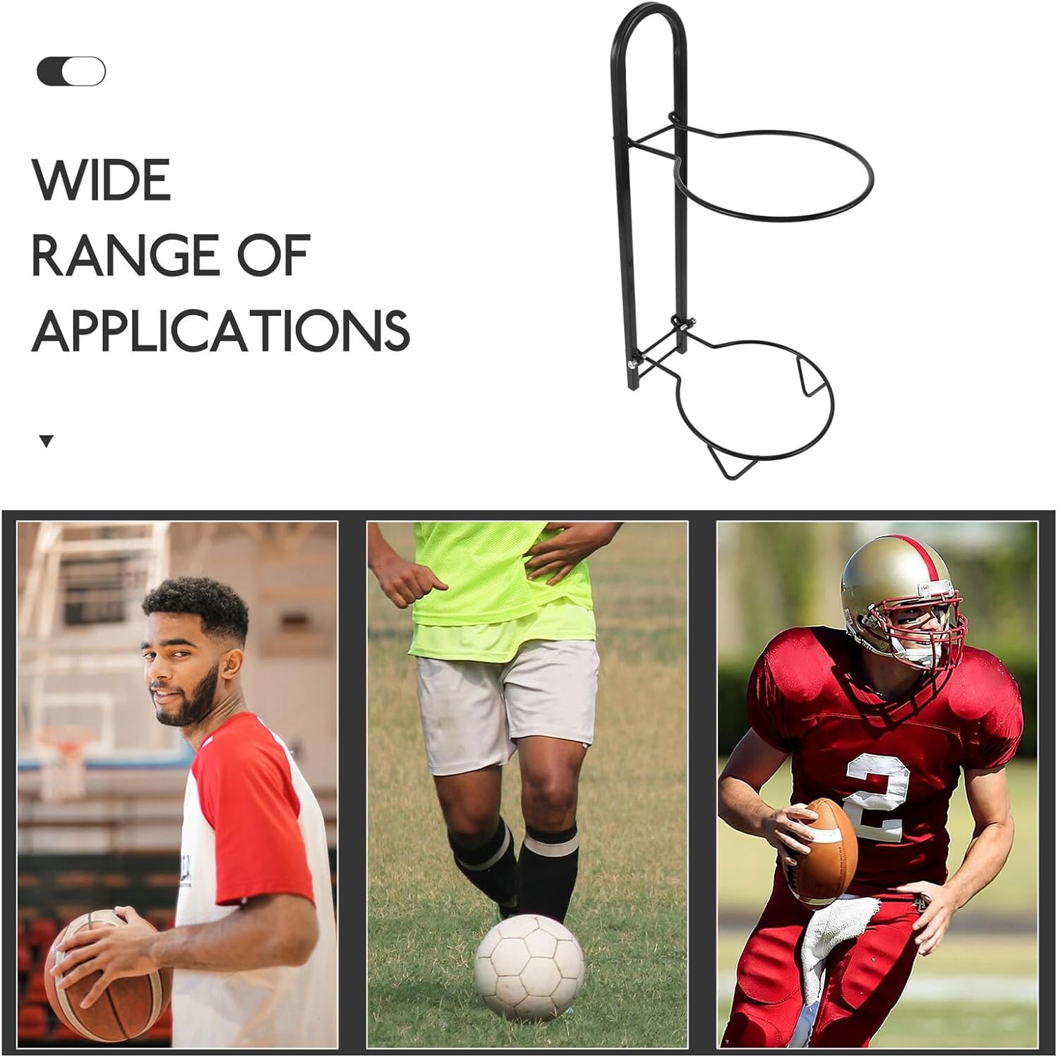 Mikinona Cube Ball Storage Rack Freestanding Sports Organizer for Basketball Football Volleyball Garage Indoor Use Stable Vertical Ball Holder with Easy Accessibility