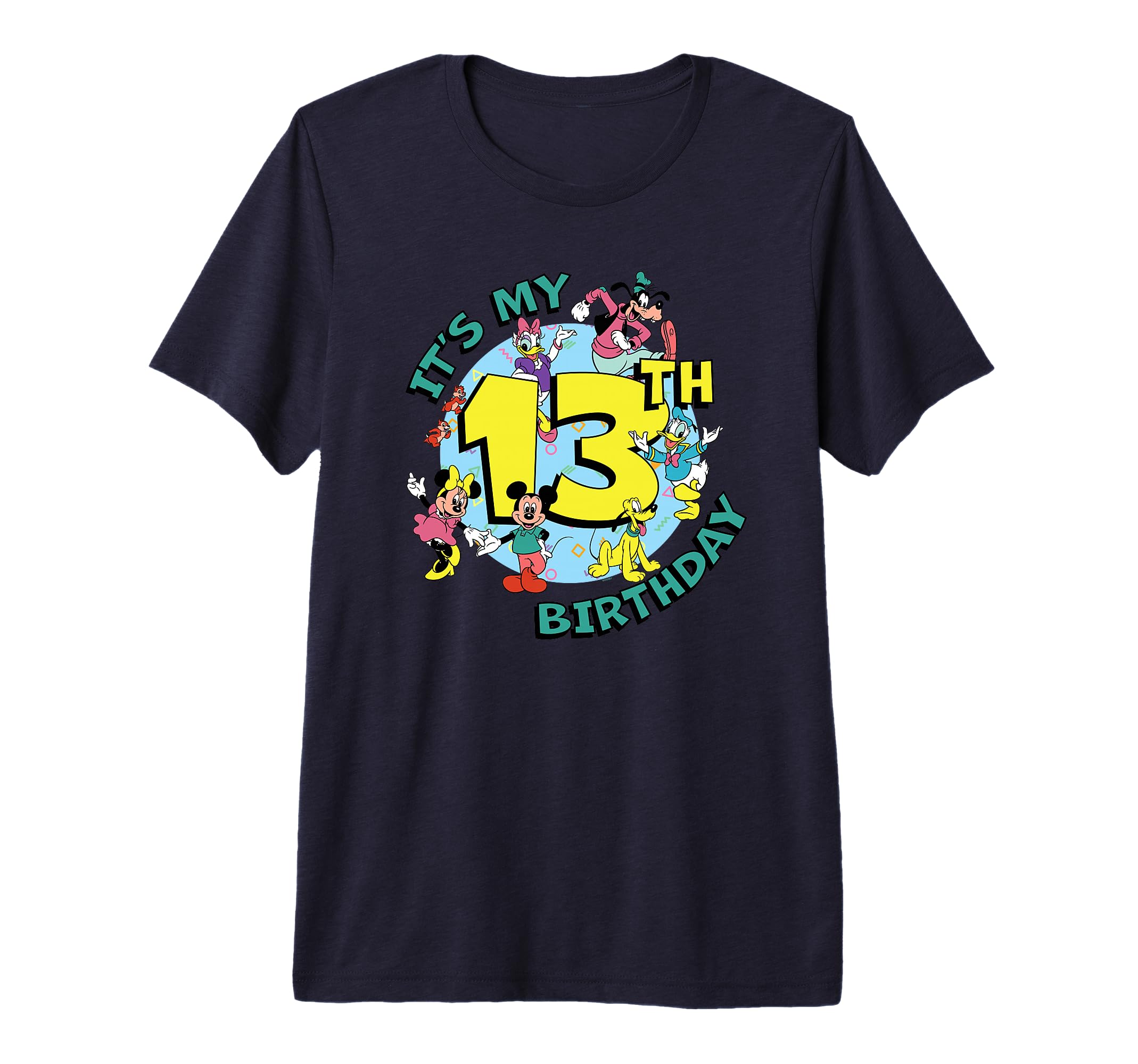Disney Mickey and Friends It's My Thirteenth 13th Birthday Premium Tri-blend T-Shirt