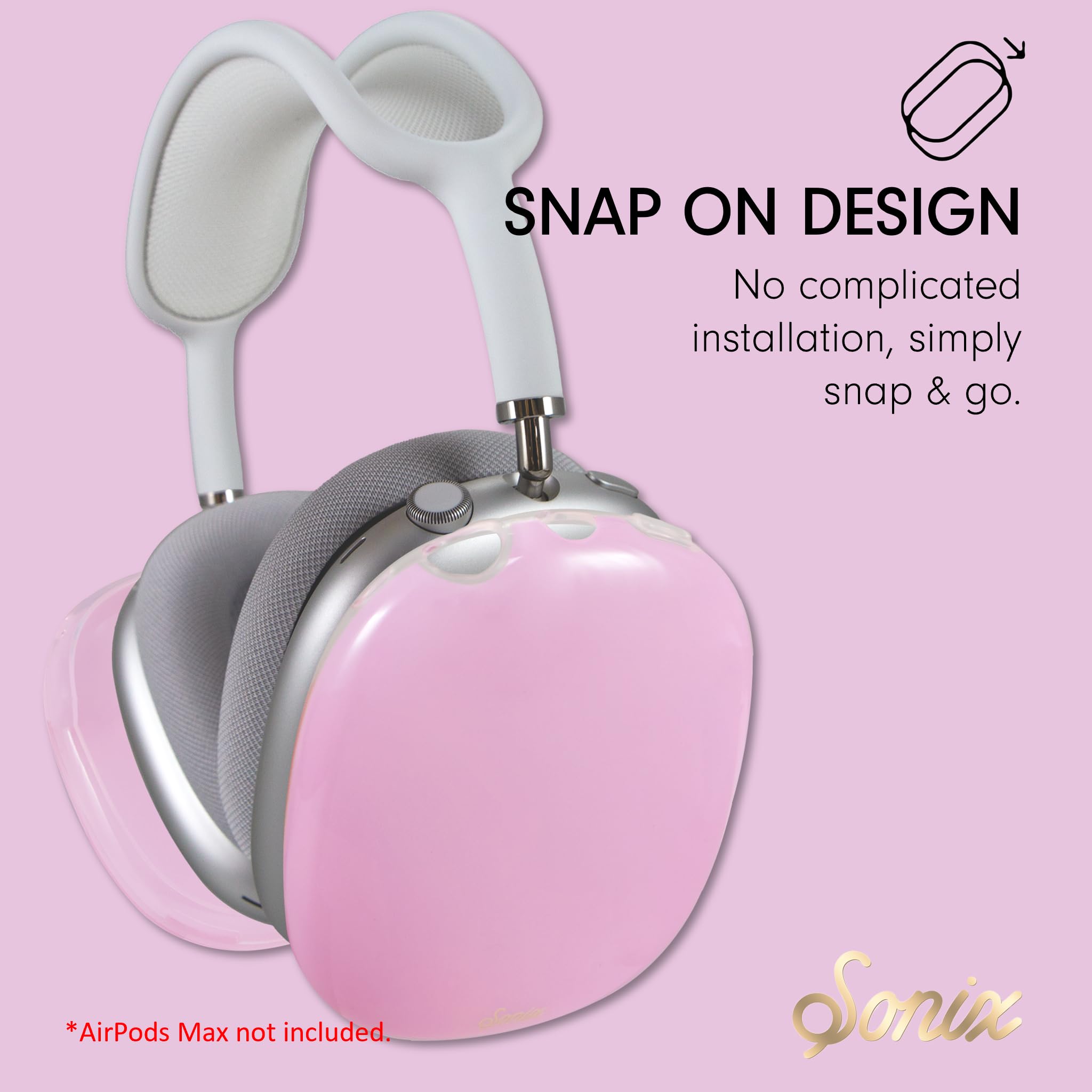 Sonix Custodia protettiva per AirPods Max 2 & 1 | Custodia per cuffie | Rosa gelatina