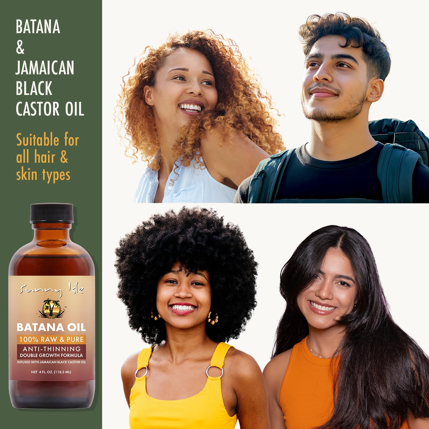 Sunny Isle Batana Oil Infused with Jamaican Black Castor Oil 4oz | Anti-Thinning Formula - Image 4
