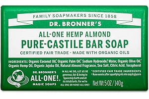 Dr. Bronner's Unscented Castile Bar Soap (Almond)