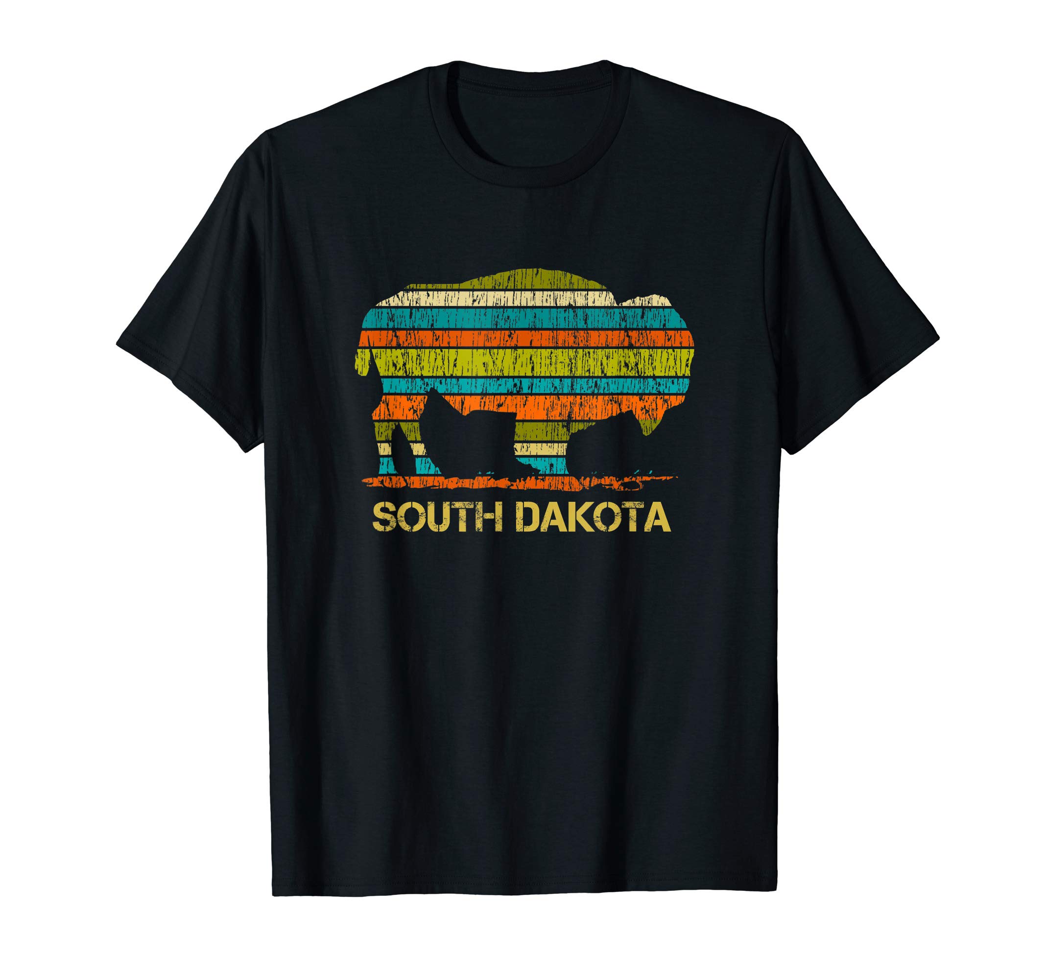 South Dakota BisonBuffalo for a South Dakota Vacation T-ShirtOEKO-TEX STANDARD 100
