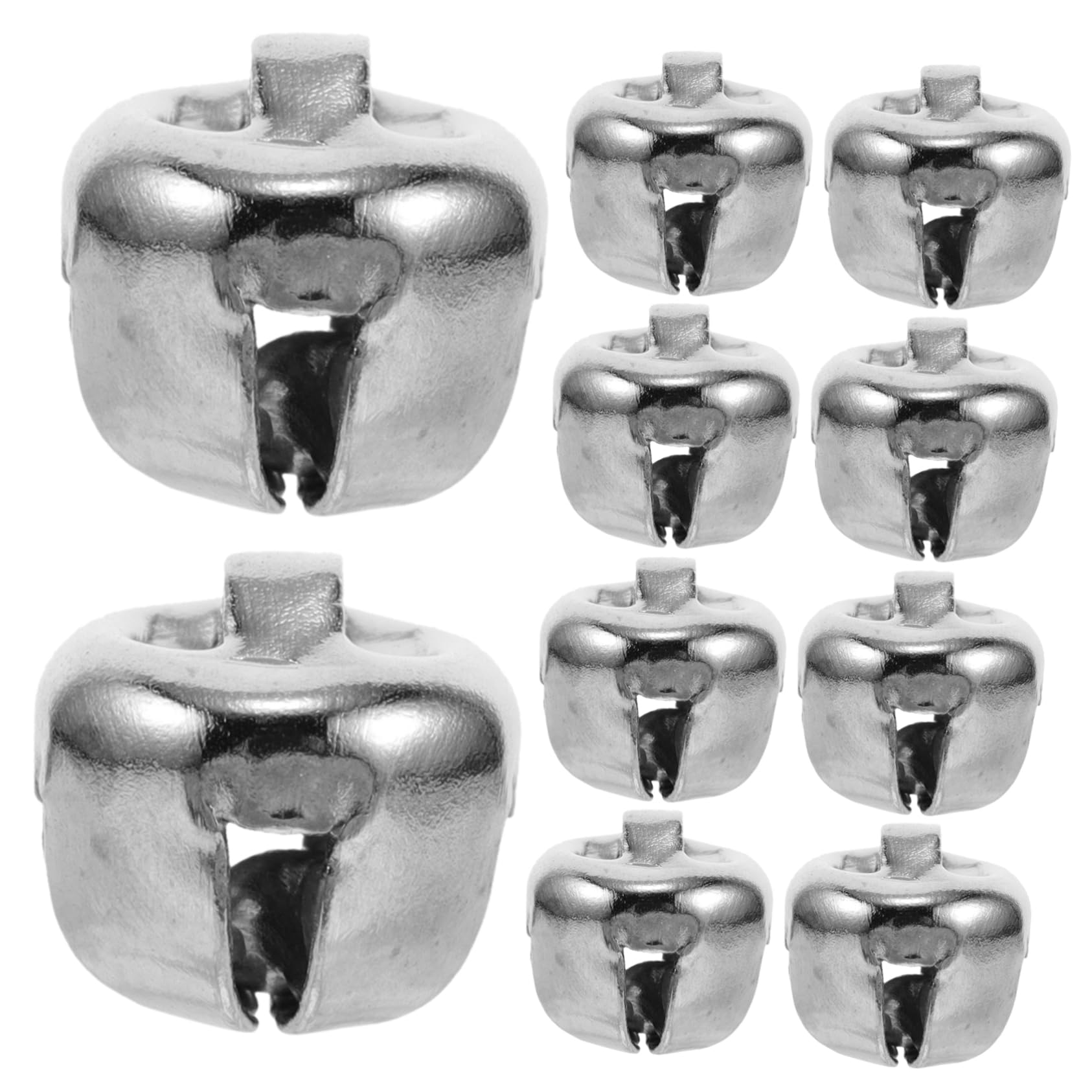 Angoily 24pcs Silver Jingle Bells for Jewelry Making Festive Craft Projects and Pet Collars Durable Christmas Bells for Wreaths and Ornaments