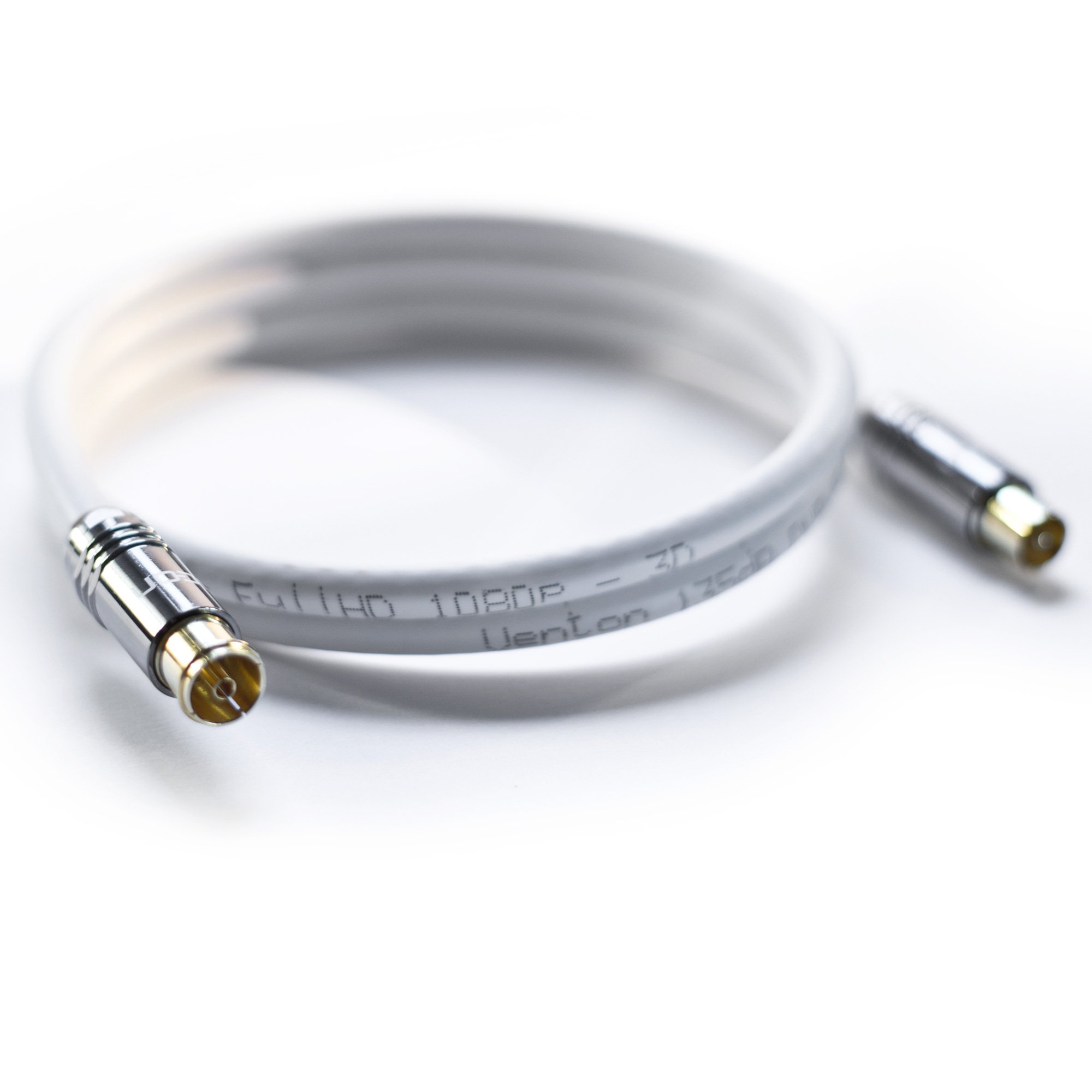 HDTV - Cavo antenna a 5 schermato max 140 dB classe A+ DVB-C HICON maschio HI-ANCM01 (17 m, 140 dB bianco)