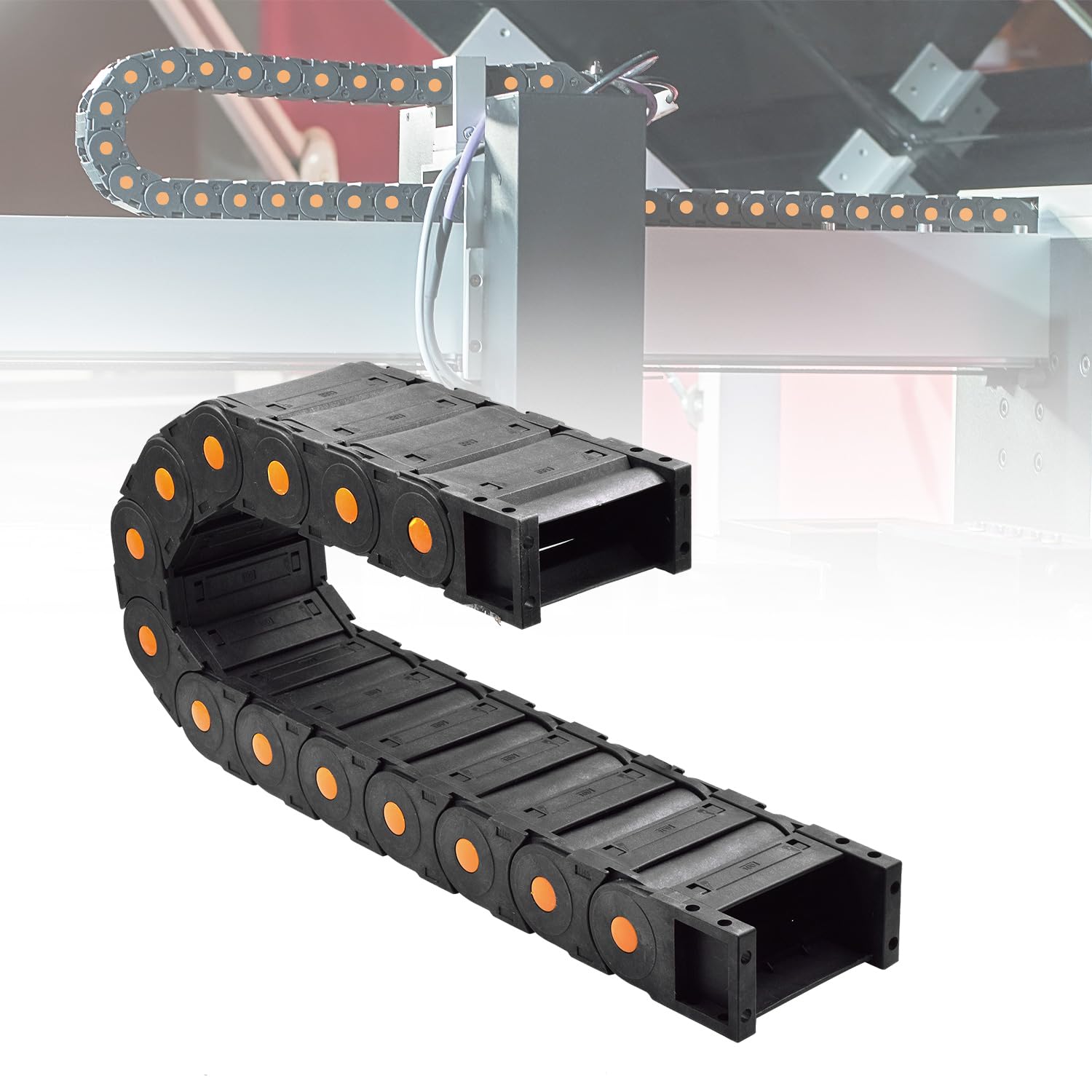 Cadena de arrastre para cables, tipo cerrado, cadena de arrastre de alambre R150, 45 x 100 mm, longitud de 1000 mm, cadena de arrastre de cable para impresora 3D eléctrica CNC router