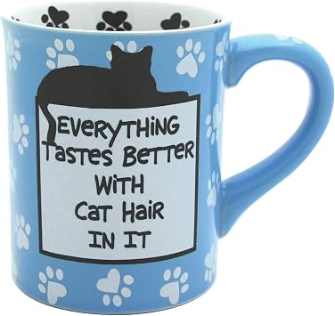 Our Name is Mud Cat Hair Stoneware Mug, 16 oz.