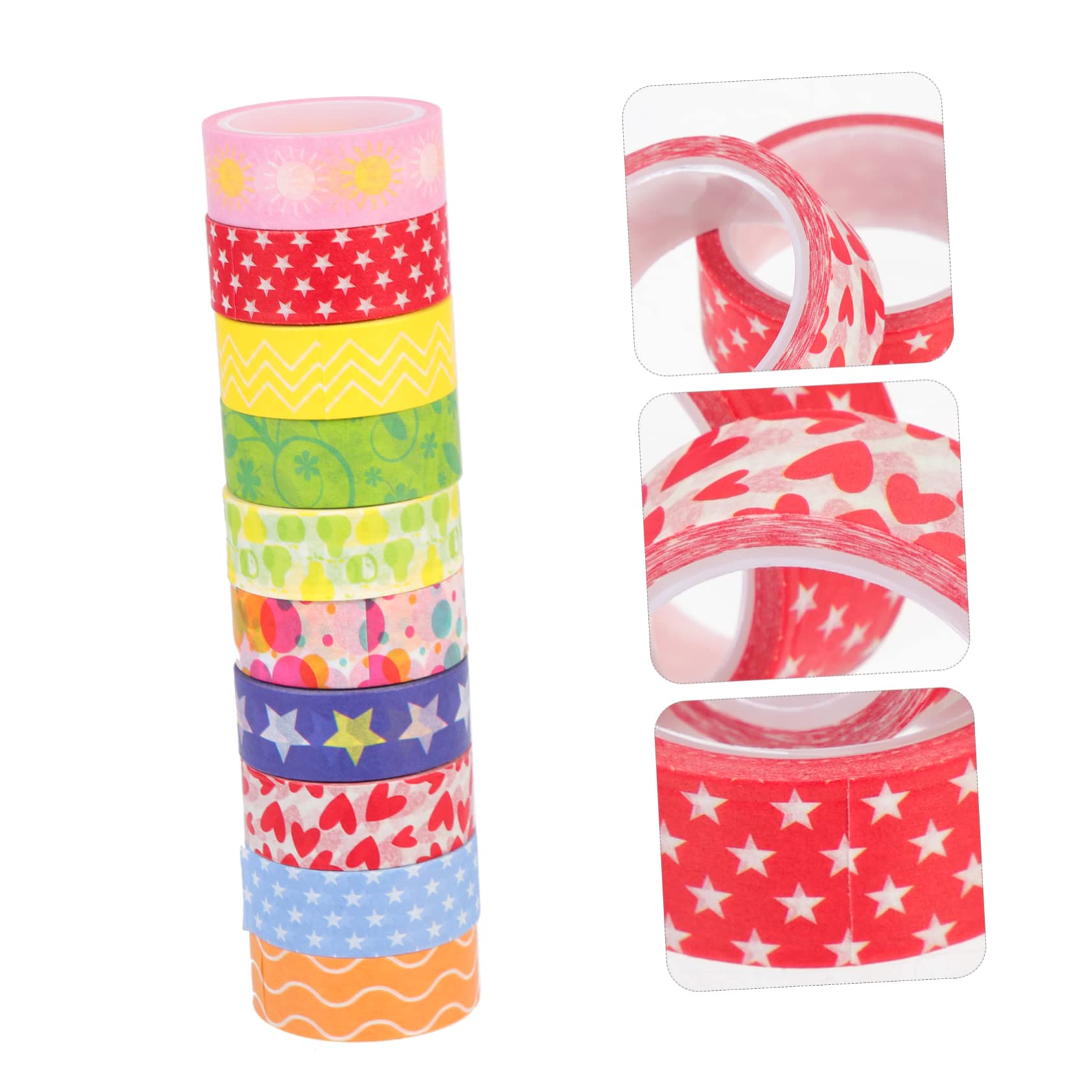 Ciieeo 40rollos Cinta Washi Decorativa De Navidad Para Manualidades y Decoración De Fiestas Adhesiva y Reposicionable Para Tarjetas Invitaciones Navideñas
