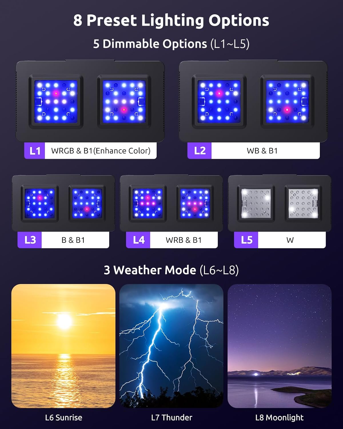SEAOURA LED Reef Light for Corals, 120W Coral Lights for Reefs Aquarium Tanks, 395nm to 665nm Full Spectrum Programmable with 24/7 Custom Timer for Saltwater Fish Tank SPS LPS