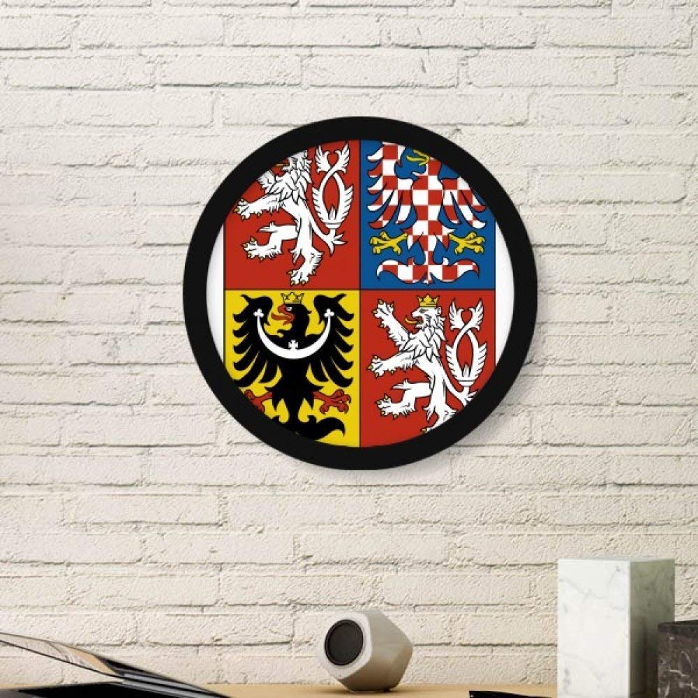 Image ronde symbole tchèque cadre noir moyen pour sublimer votre salon