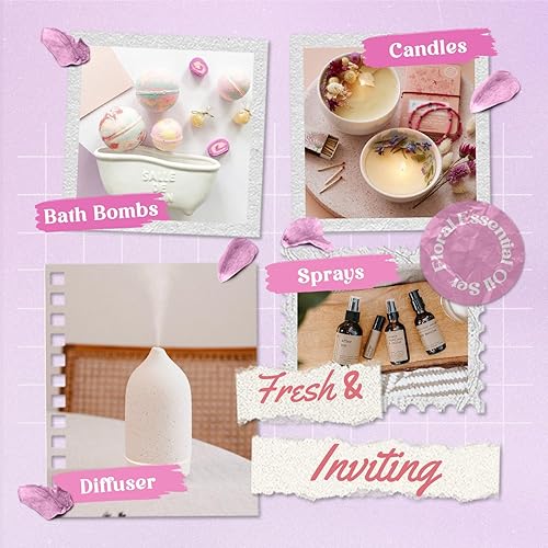 Miniatura 7 de SALKING Juego de aceites esenciales florales, aceites esenciales puros y naturales de primera calidad, aceites perfumados para difusores de aceite,