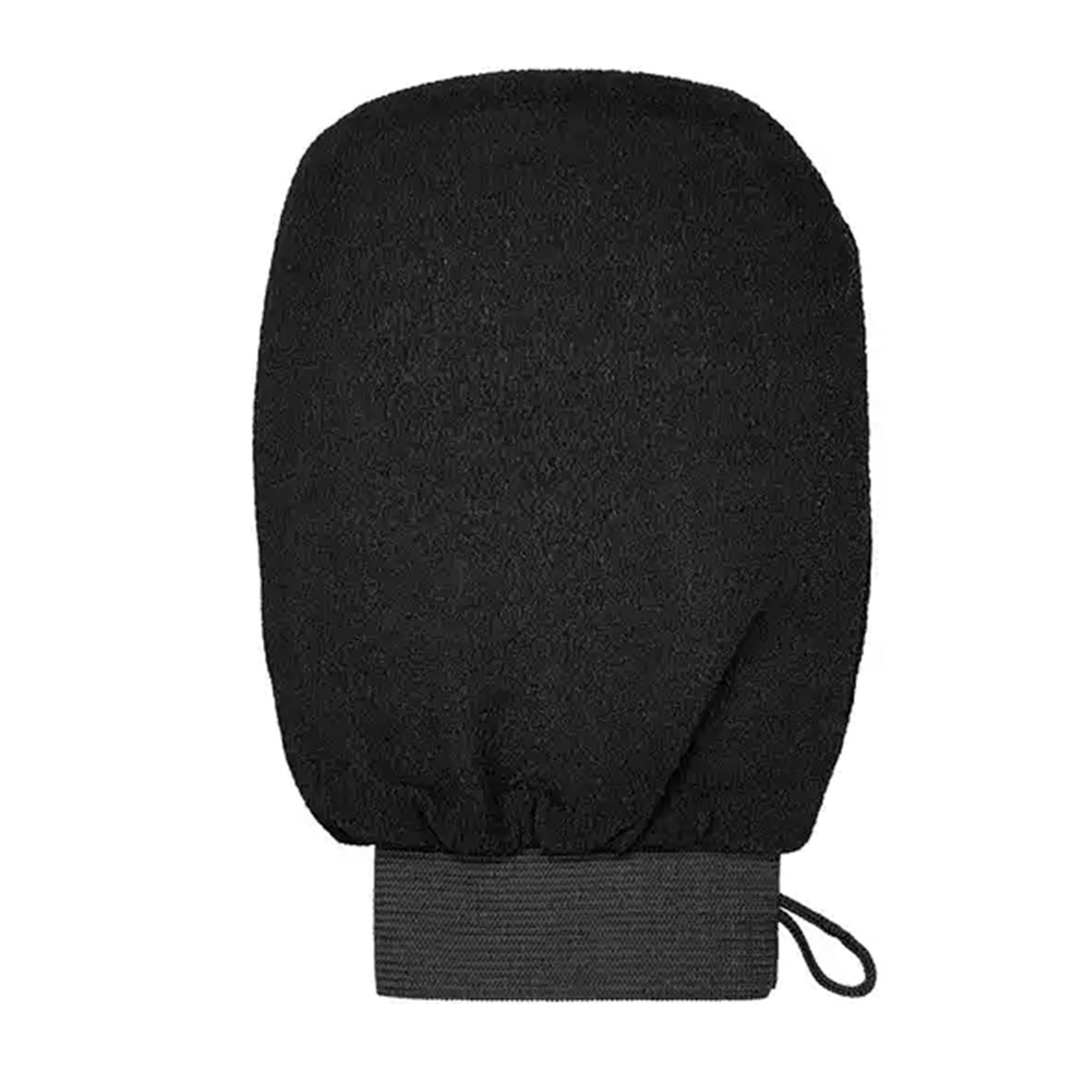 Guante Manopla Exfoliante Corporal cuerpo y cara para Baño Ducha Spa, Eliminador de Células Muertas, Exfoliación Profunda (negro)