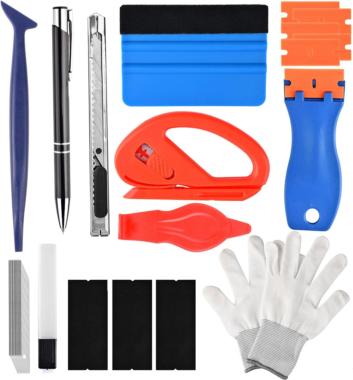 25 EN 1 Kit Outils De Film Teinté Pour Vitres, Raclette D'emballage En