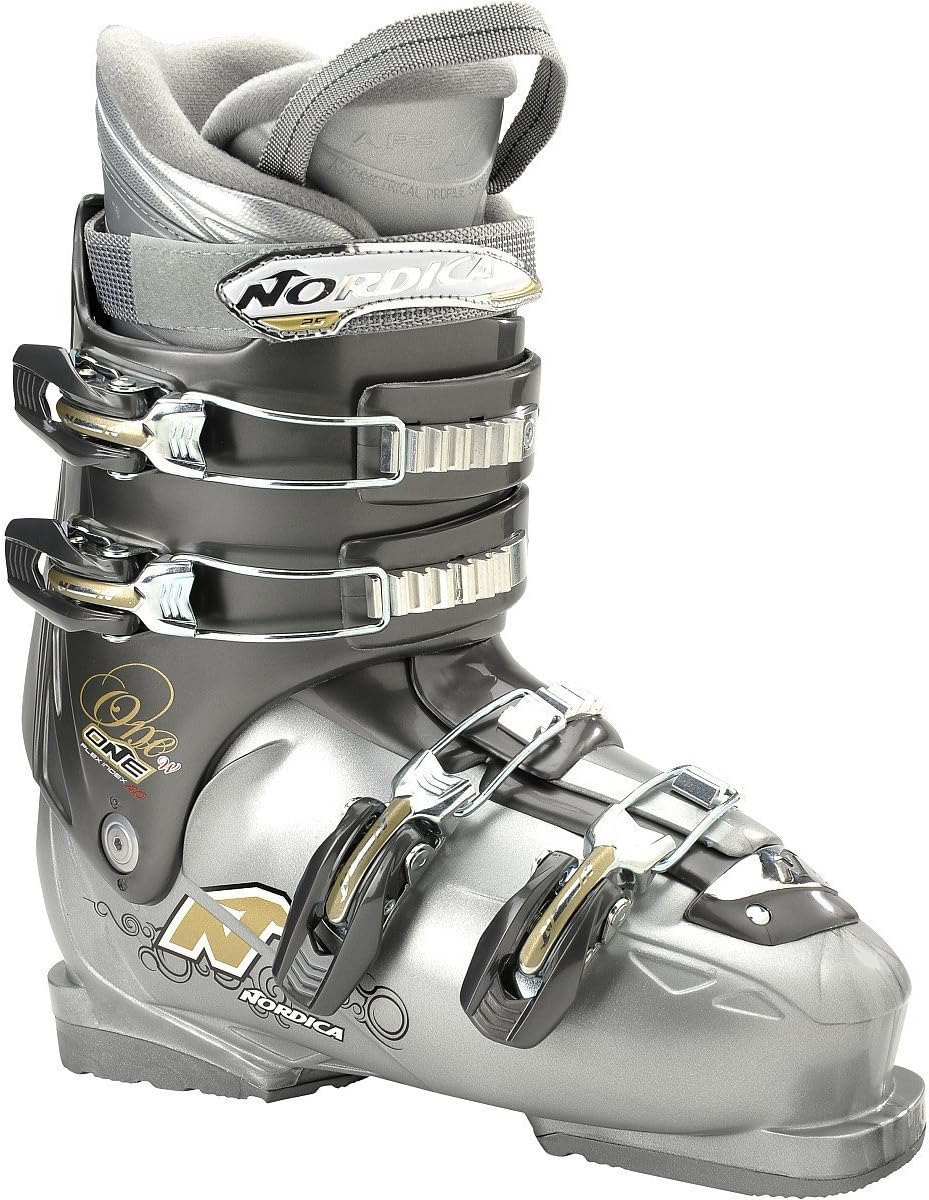 Nordica One 40 W Ski Skiing Boots Gray Mondo 26.5 Womens 9.5
