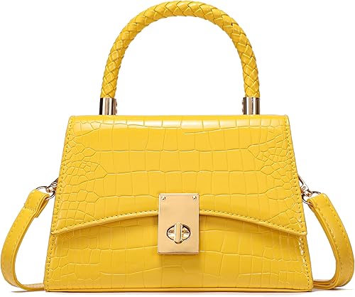 JHVYF Bolsos cruzados pequeños para mujer, bolso de hombro, bolso clásico para mujer, lindo monedero, bolso mini para mujer 1 amarillo