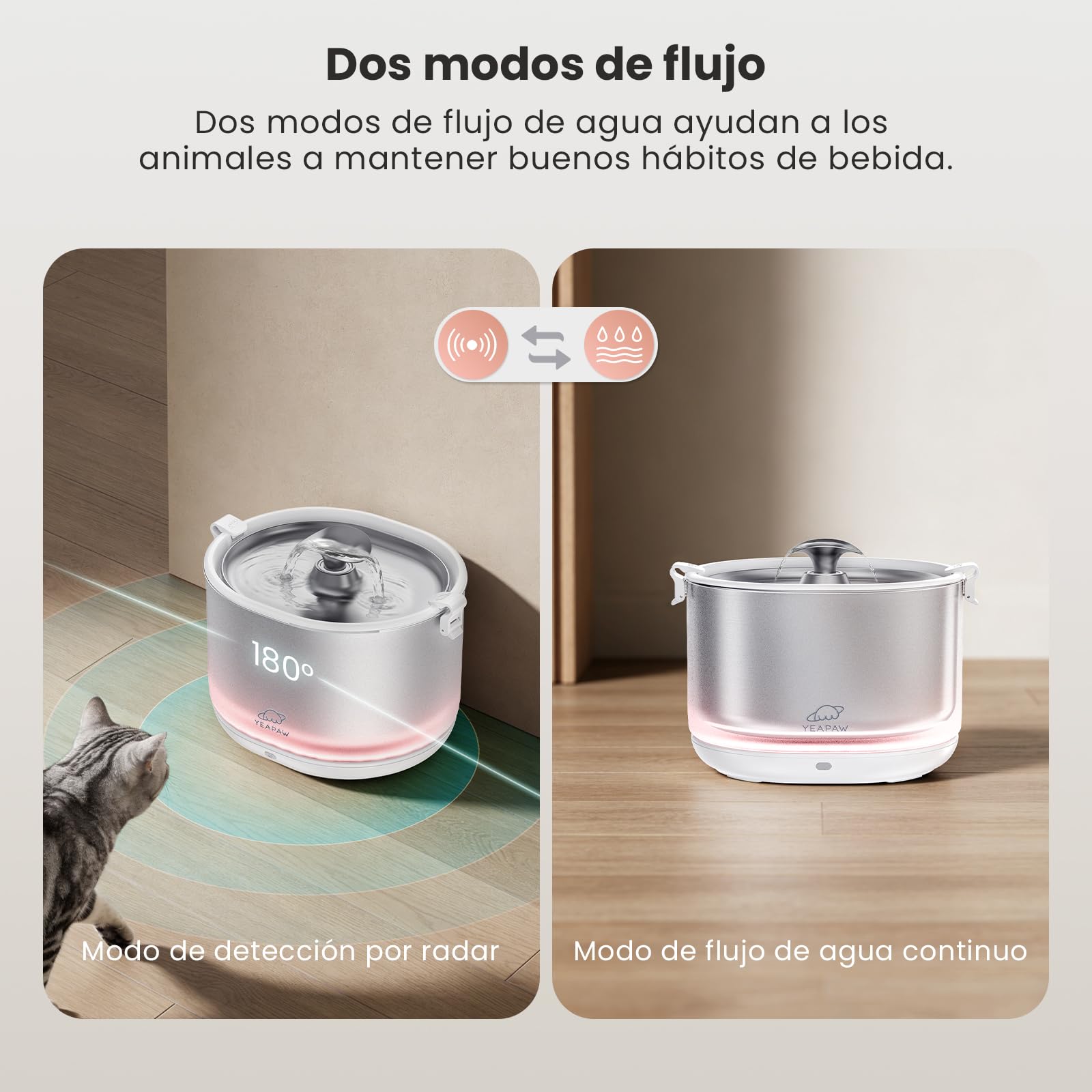 Fuente de agua para gatos