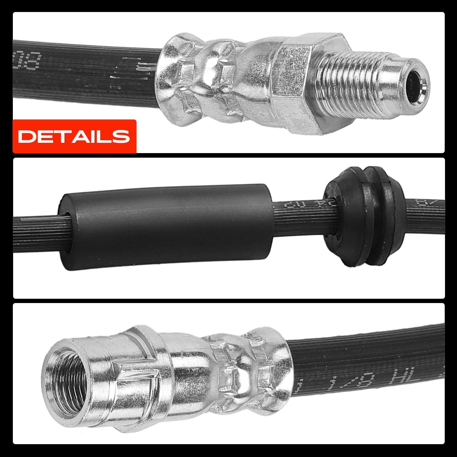 Frankberg 2x Manguera de Freno Latiguillos de freno Parte delantera izquierda derecha Compatible con Clase M W164 GL-Klasse X164 Replace# 2514200548