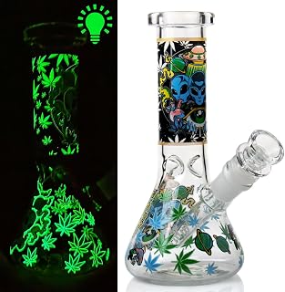 20cm Thick Glass Bong with Ice Catcher – 14.4mm Bowl & 11cm Downstem, Portable Blue Water Pipe for Smooth Smoking | Handmade Durable Dab Rig, Hookah, Shisha Pipe Alternative