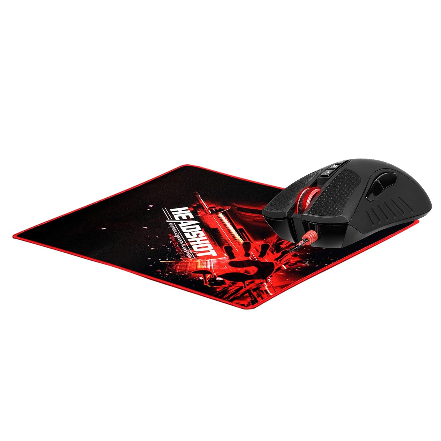 Bloody AL90 Optical Gaming Mouse with Light Strike (LK) Optical Switch & Scroll - 8 Programmable Buttons and Advanced Macros - Ergonomic Right Hand Grip - Button Grips - Colored Profile Selection