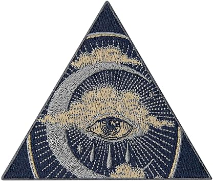 All Seeing Eye in the Sky Patch Embroidered Applique Badge Iron On Sew On Emblem