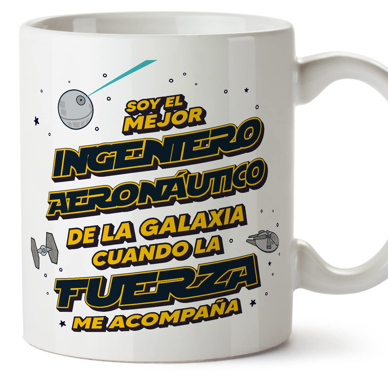 MUGFFINS Tazas para JEFE hombre - En Español - Mejor de la Galaxia Cuando Fuerza me Acompaña - 11 oz / 330 ml - Regalo original y divertido — view 50
