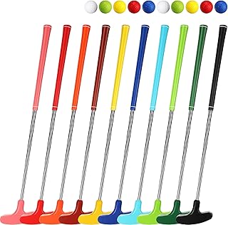 Libima 10 Pack Junior Golf Putter Golf Putters Bulk with 10 Practice Golf Balls for Men and Women Two Way Mini Golf Putter for Left and Right Handed Golfers for Kids Teenagers Adult