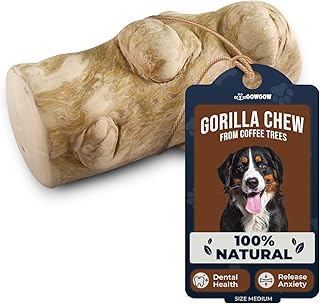 Gorilla Wood Dog Chew Toys - 100% Natural, Wood Chews for Dogs - Stress Relief, Teeth Cleaning & Reducing Boredom, Wood Dog Toy for Medium & Large Dogs