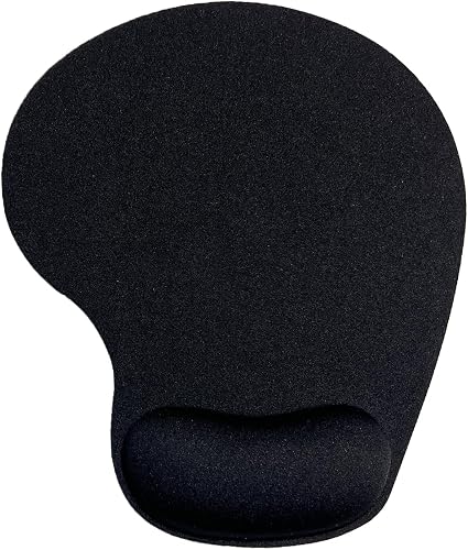 Mouse Pad with Wrist Support, Ergonomic Mouse Pads with Memory Foam Wrist Rest, Easy Typing Pain Relief, Comfortable Home Office Computer Wrist Support Pads for Working Studying Gaming, Black