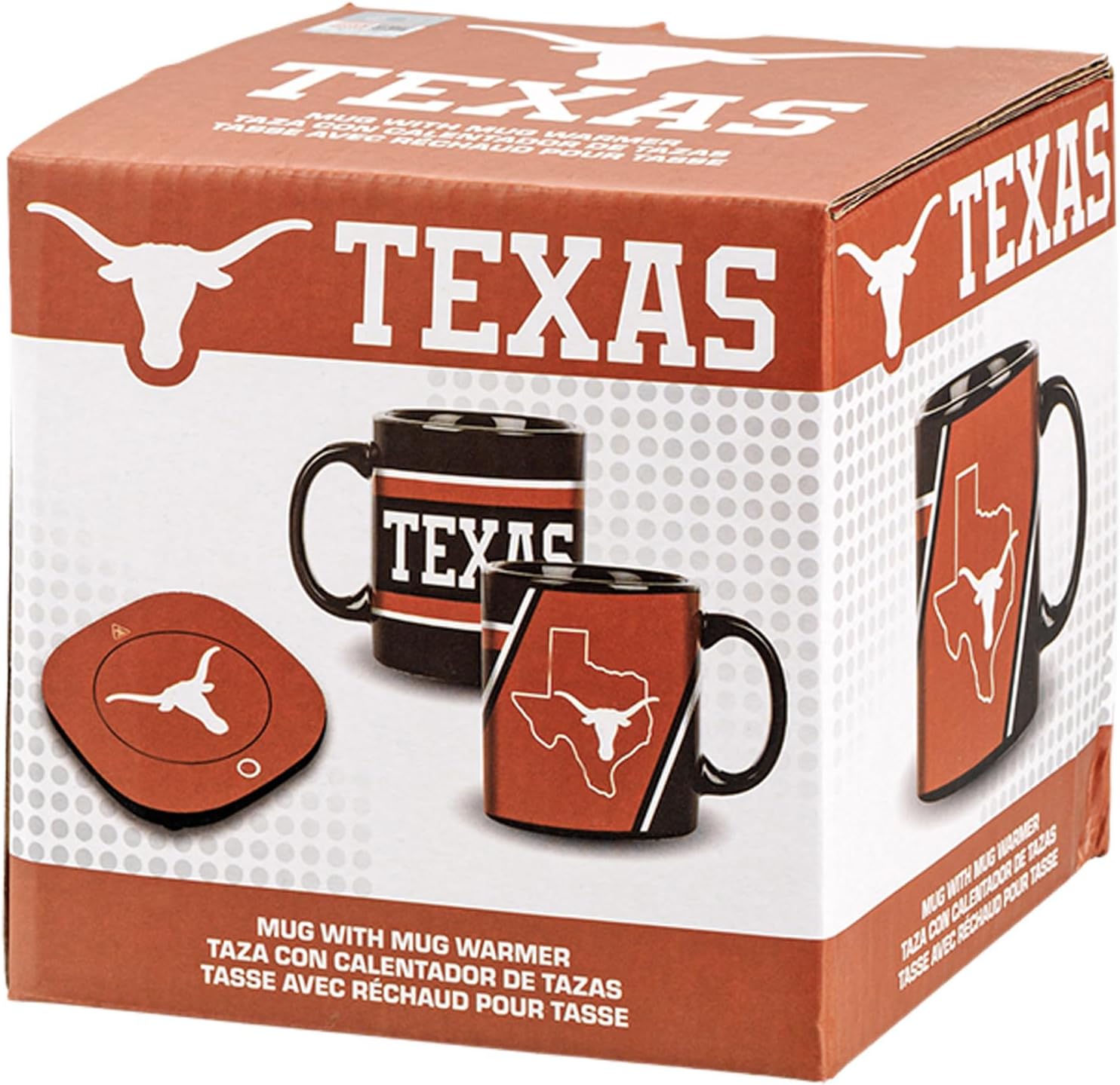 Uncanny Brands Texas Longhorns Mug Warmer with 12oz Mug Keeps Your Favorite Beverage Warm - Auto Shut On/Off