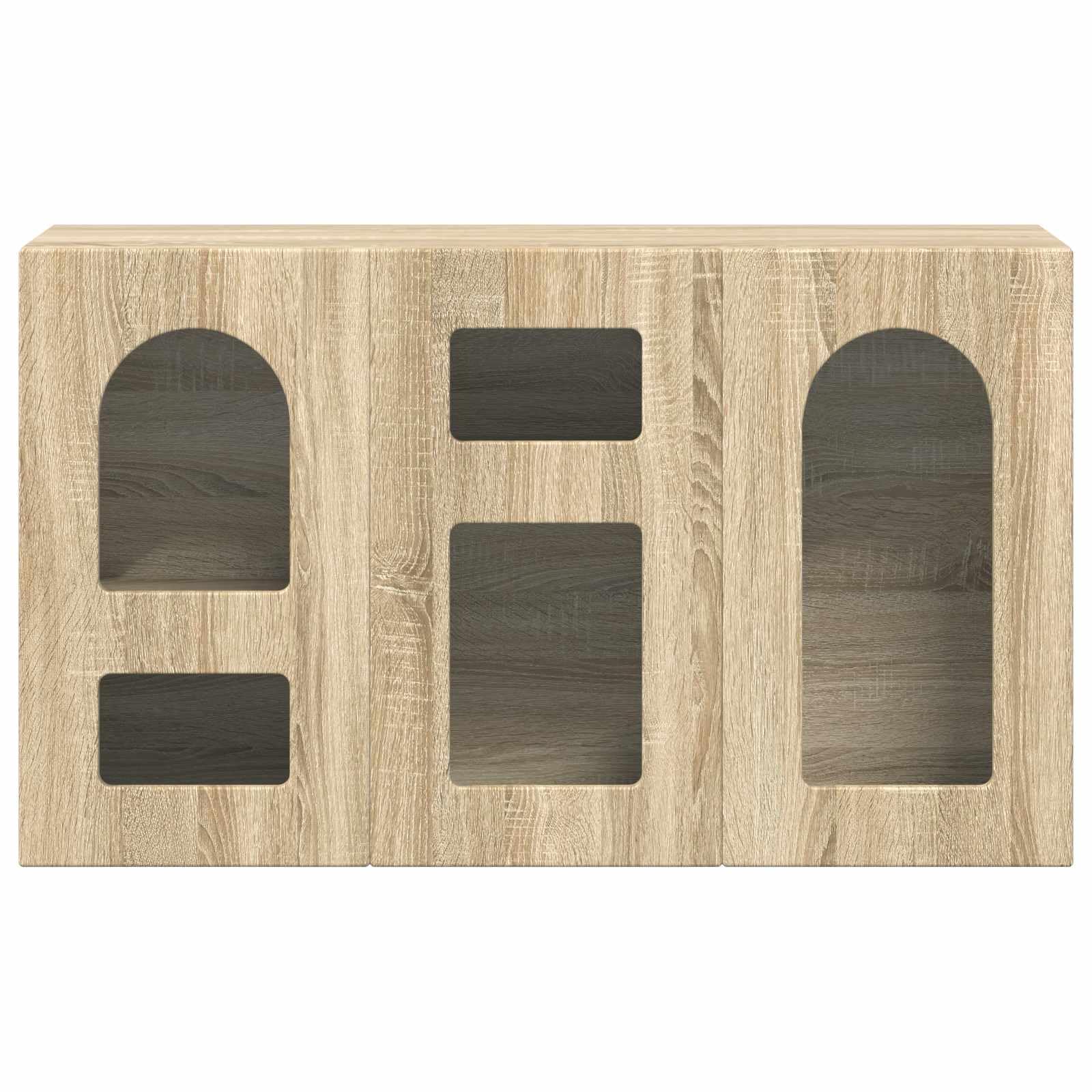 Buffet en chêne Sonoma pour salon, buffet moderne avec étagères pour salle à manger, fonctionnel avec rangement et surface facile à nettoyer