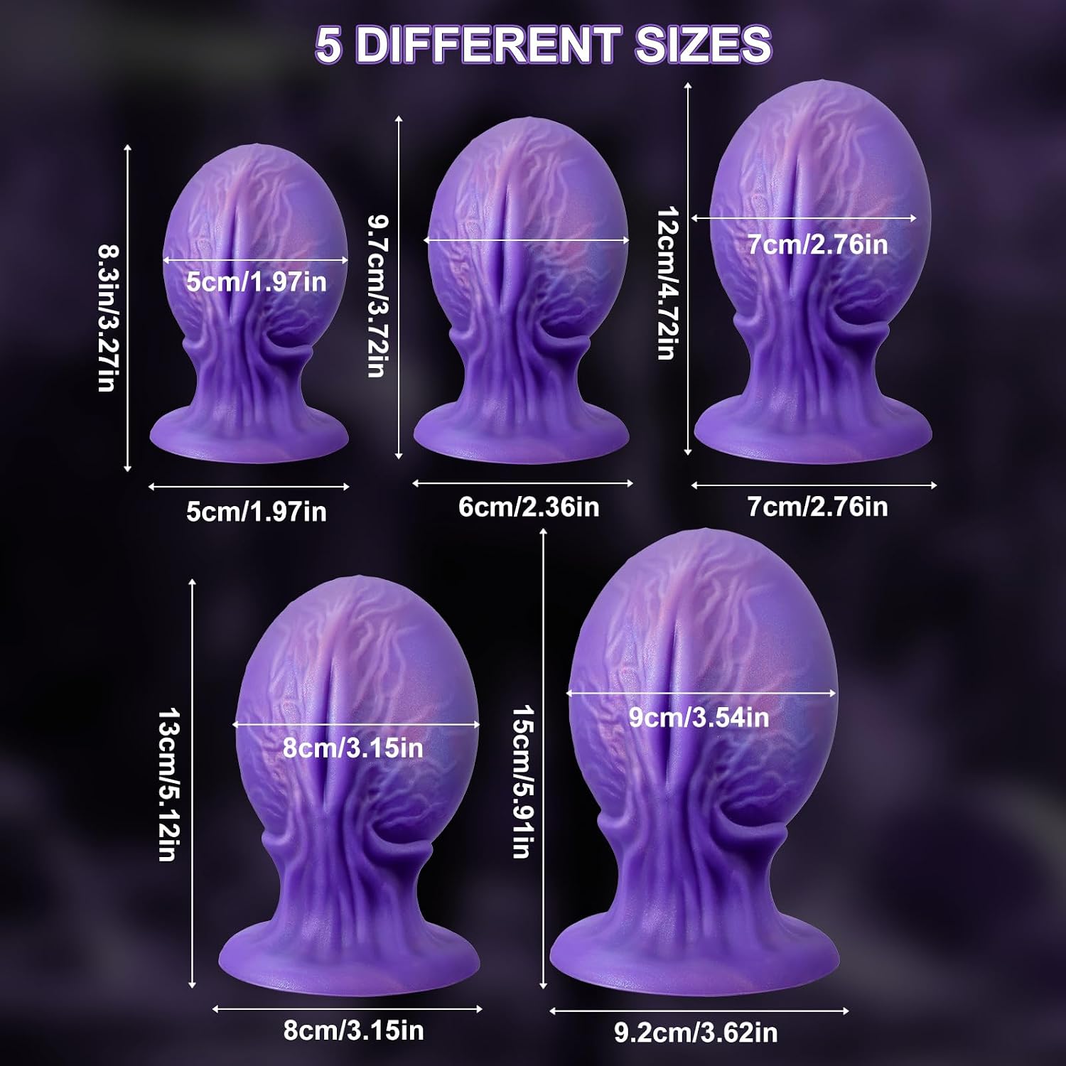 Dragon Egg Butt Plug, Monster Anal Trainer BDSM Knot Plug for Men Women