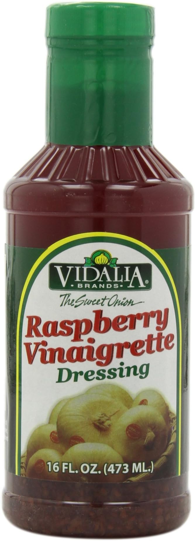 Vidalia Brand Sweet Onion Raspberry Vinaigrette Dressing, 16-Ounce (Pack of 6)
