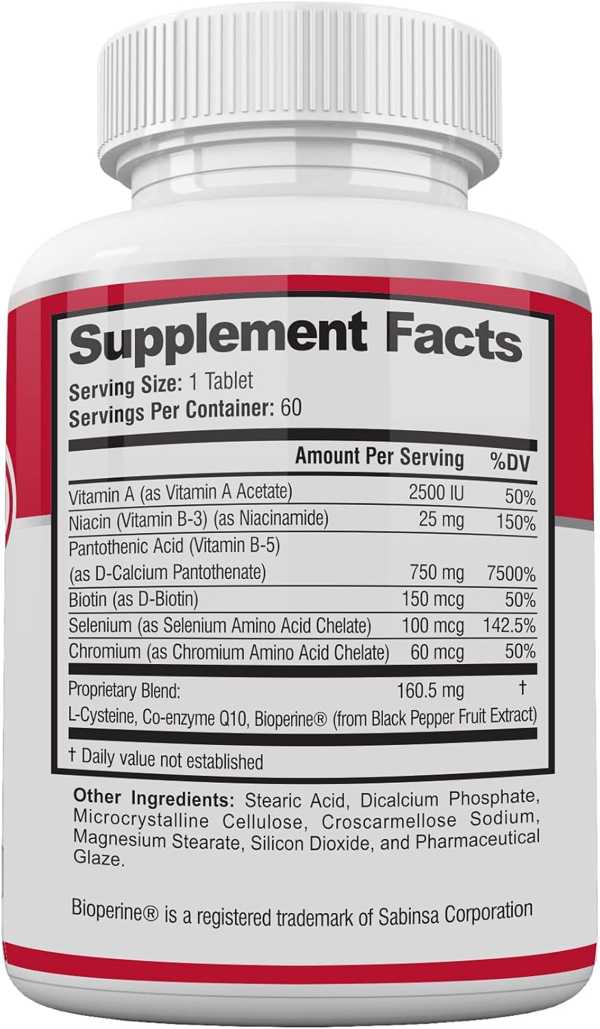Acnetame Acne Pills- Acne Tame Supplement- Clear Skin Vitamins Pill for Oily Skin Treatment, Hormonal Blemishes, Anti Spots & Cystic Acnes Supplements for Women, Men, Teens & Adults- 60 Oral Tablets
