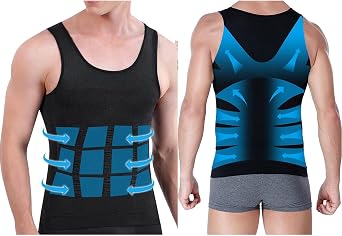 Men Compression Vest Slimming Body Shaper Undershirts Waist Trainer Tight Shapewear
