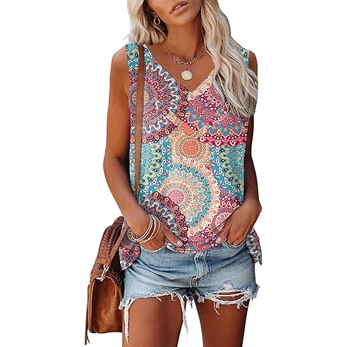 Womens Tank Tops Sleeveless Yoga Shirts Summer Tops Loose Fit Running Athletic Shirts