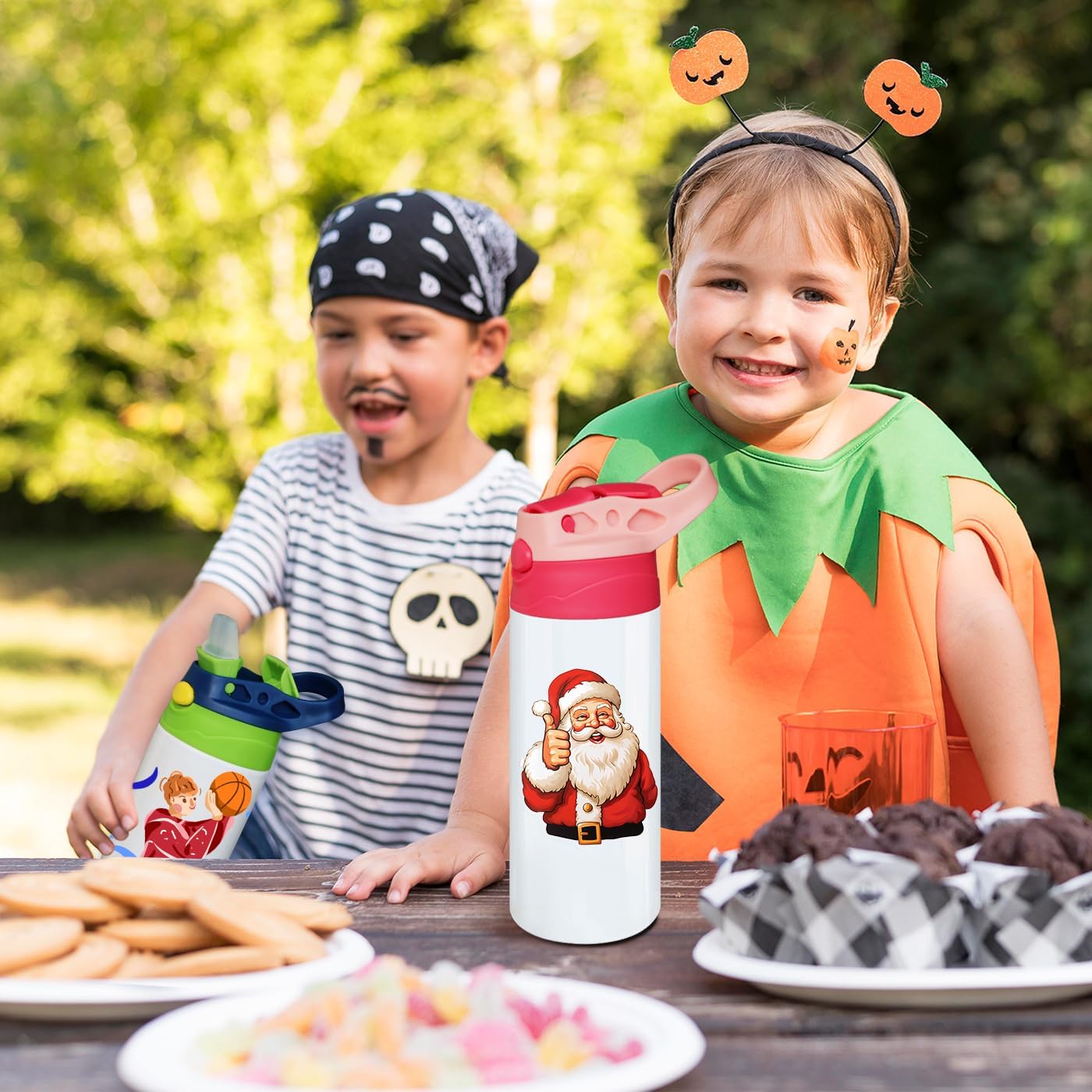 5 PACK Kids Sublimation Tumblers, 16oz Sublimation Sippy Cup Blank with Lids and Straw, Stainless Steel Blank Water Bottle for DIY Crafting Gift (5pack) - Image 6