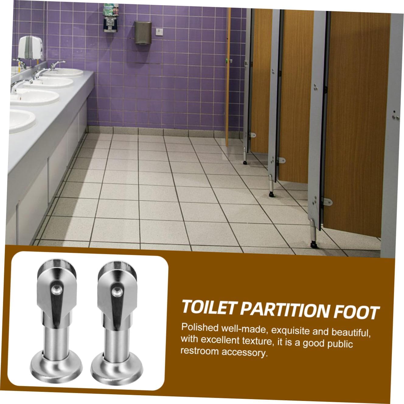 Public Restroom Partition Foot Support Foot Accessory Toilet Support Holder