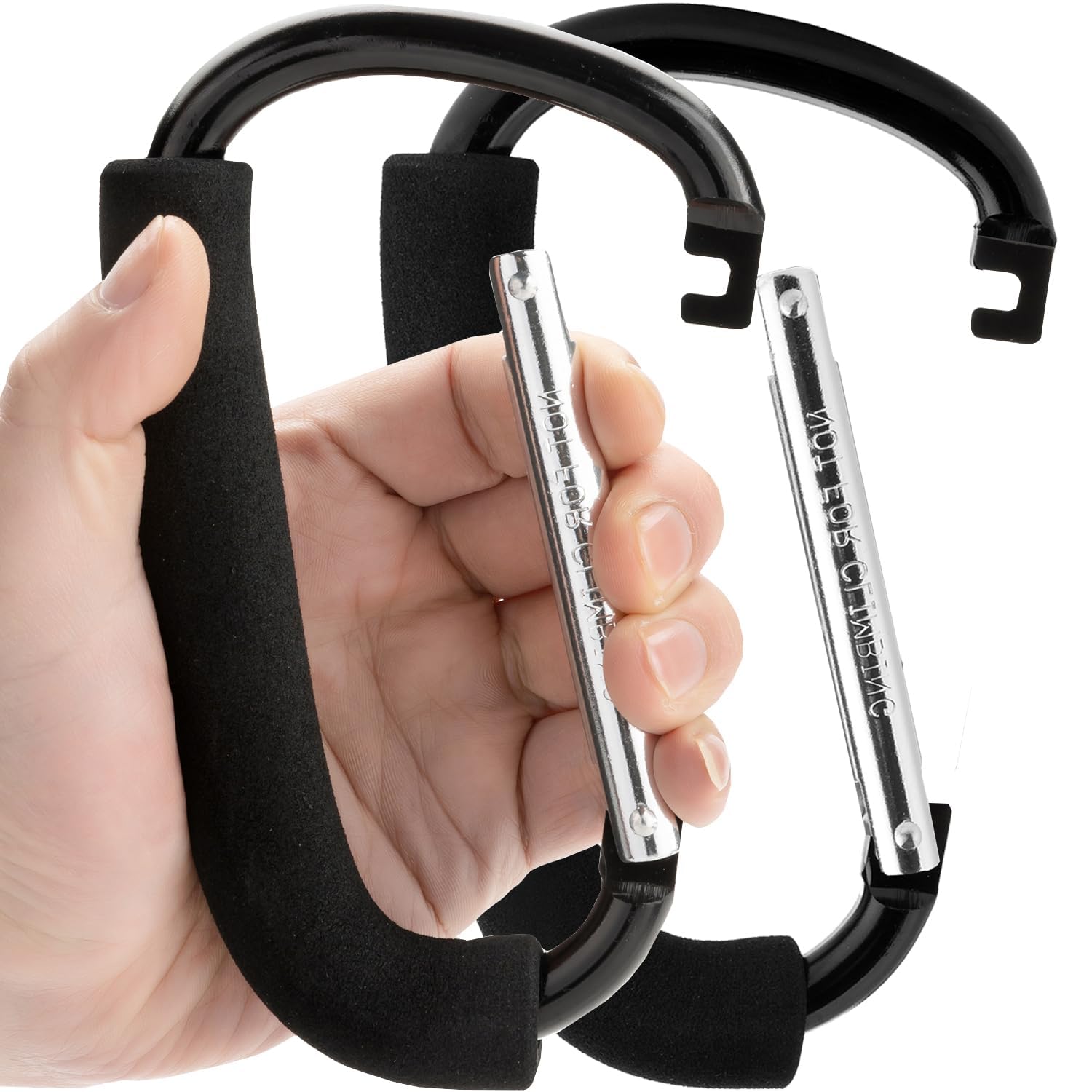 Funbliss Stroller Hooks by Baby，2 Pack Convenient Organizer Hook Bag Clips to Diaper Bags Clothing,Purses,Groceries,Great Hook Set for Mommy When Walking or Shopping(Black)-image-31