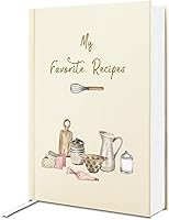 PARISINRAIN Waterproof Hardcover Blank Recipe Book - Sage Green Blush Pink Beige Aesthetic Cookbook Organizer for Home Chefs