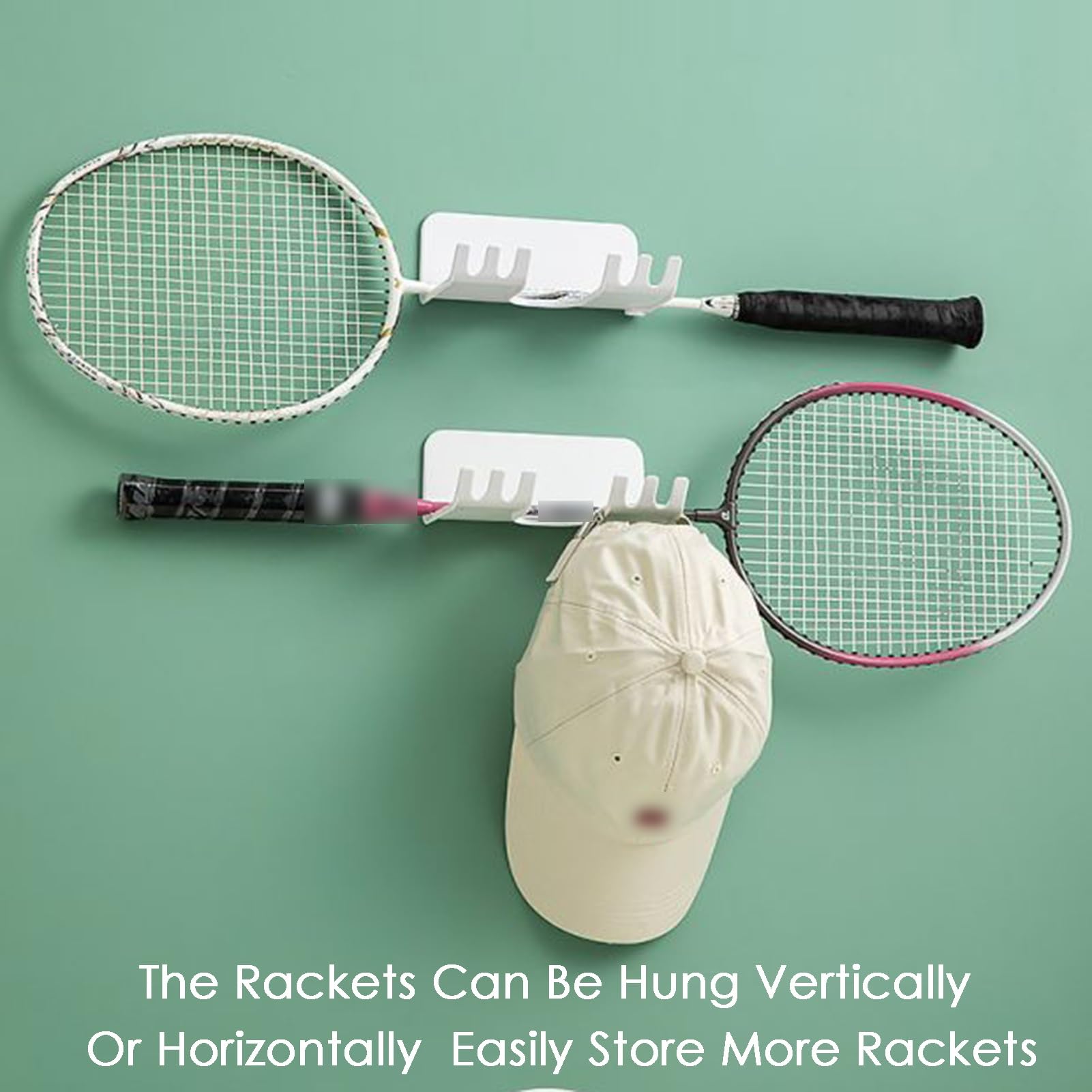 Estante de Almacenamiento para Raquetas de Tenis, Soporte de exhibición para Raquetas de bádminton, Soporte para Raquetas de Pelota montado en la Pared, para Raquetas de Tenis, Raquetas de b