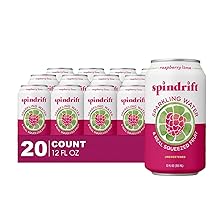 Spindrift 20- Pack of Raspberry Lime Sparkling Water & Real Squeezed Fruit 12 fl oz Can