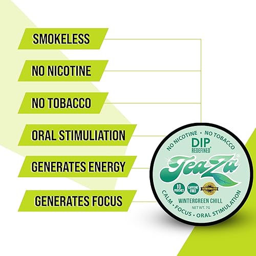 Miniatura 6 de TeaZA Bolsas energéticas, sin tabaco, sin nicotina, sin humo, alternativa al tabaco y inmersión energética, alternativa al tabaco, inmersión
