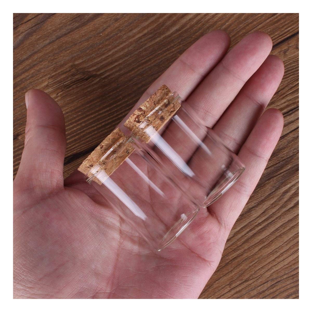 Xianglaa- tubos de ensayo para regalo, 24 piezas con el corcho del tapón de las botellas de especias, 20 ml de 30 * 50 mm Tubos de ensayo, tarros del envase Viales, botellas de cristal del arte de DIY