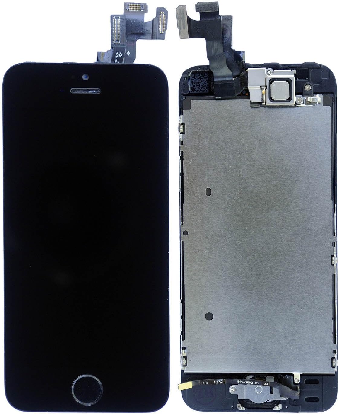 Front Housing LCD Touch Digitizer Glass Screen Home Button + Parts for Iphone 5S