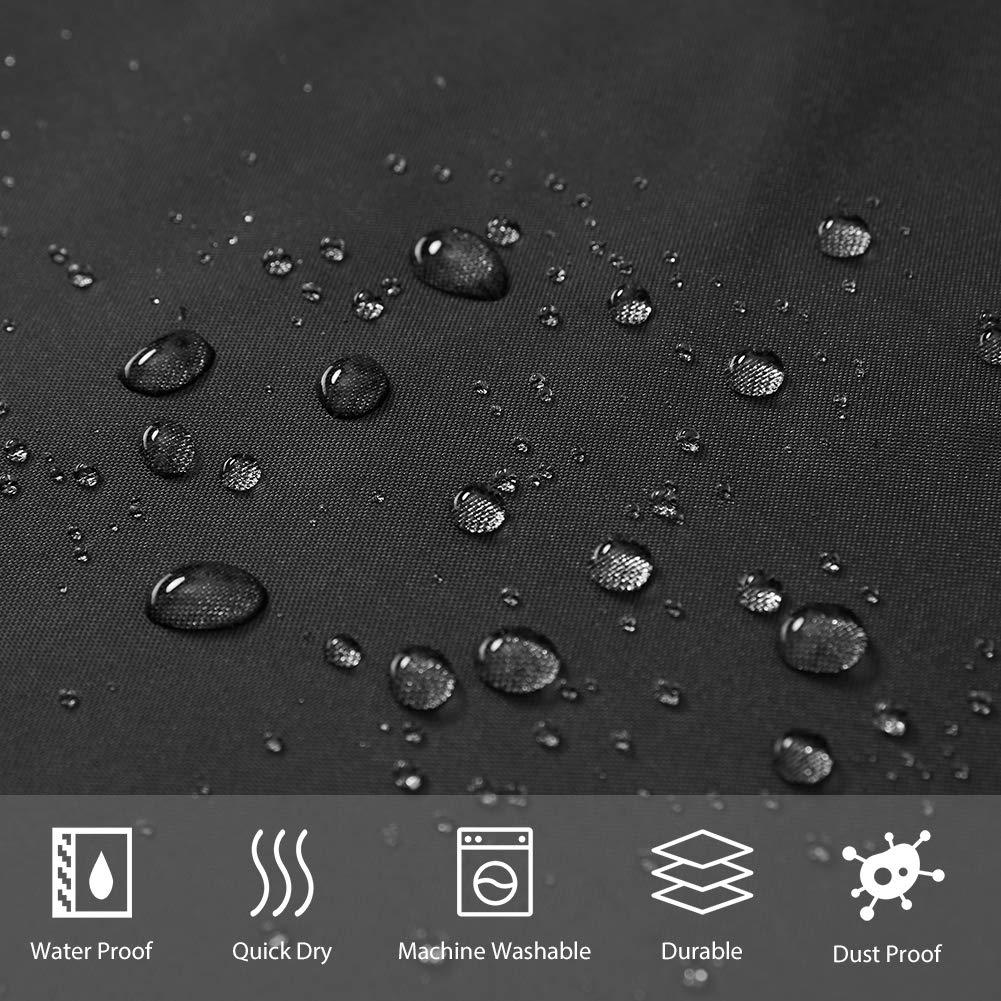 Furlinic Tende Doccia Anti-Muffa Tessuto in Poliestere, Nero Tende Doccia Impermeabile &Lavabile,Tenda Vasca da Bagno con 12 Ganci Tenda doccia-180x180cm.