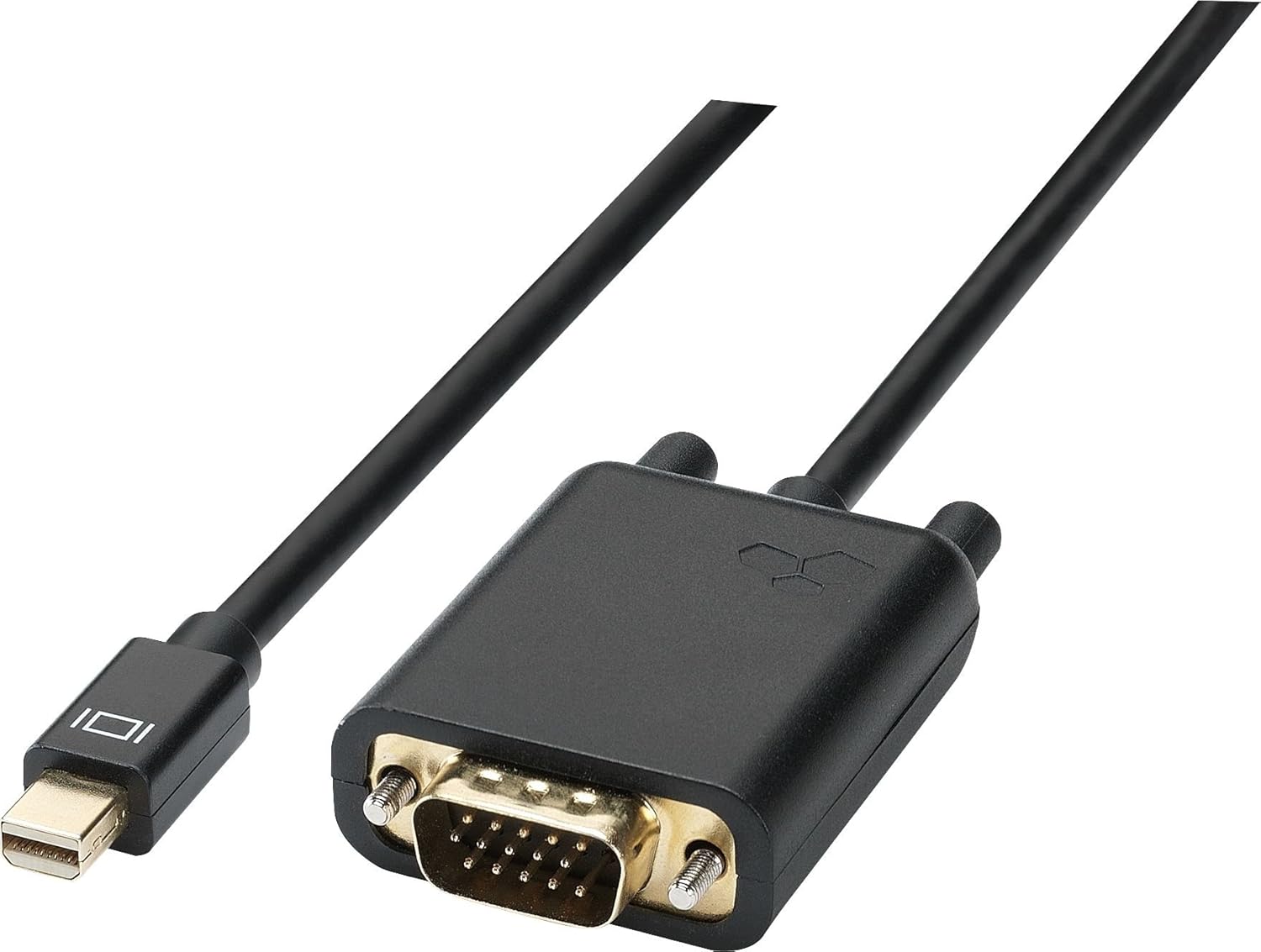 Kanex iAdapt Mini DisplayPort/Thunderbolt VGA Single Cable Solution for Mac to Monitor - 10 Feet (MDPDVI10FT)