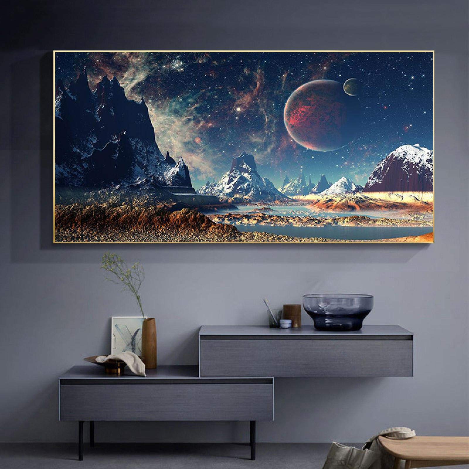 5 Parties Impression Sur Toile 5 Pieces Tableau Mural Image Sur Toile Motif Moderne Décoration Murale Salon Photo Artistique Galaxie Univers Étoiles Espace Avec Cadre 100 X 50 Cm 5 Parties Impression Sur Toile 5 Pieces Tableau Mural Image Sur Toile Motif Moderne Décoration Murale Salon Photo Artistique Galaxie Univers Étoiles Espace Avec Cadre 100 X 50 Cm