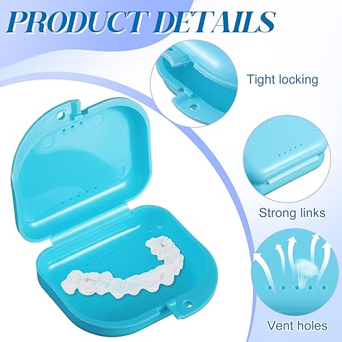 Miniatura 10 de Youyole Estuche de retención de 32 piezas con orificios de ventilación, protector bucal, contenedor de almacenamiento dental, caja de retención