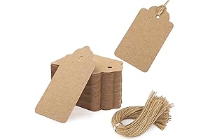 VGOODALL 150-Piece Kraft Paper Gift Tags with Strings for Gift Bags, Boxes, and Clothing